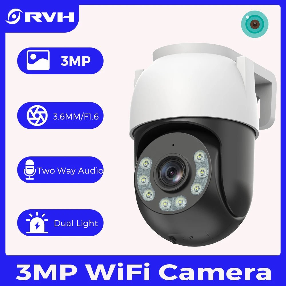 WLAN PTZ Sicherheitskamera 3MP Innen & Außen - flohmarkt-deutschland.shop