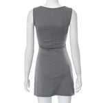 Woman Dress Sleeveless Knit Slim A-Line Female O-Neck Seveless Mini Dresses Sheath 2024 Summer Clothing Streetwear Y2K Qtraf2411 - flohmarkt-deutschland.shop