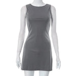 Woman Dress Sleeveless Knit Slim A-Line Female O-Neck Seveless Mini Dresses Sheath 2024 Summer Clothing Streetwear Y2K Qtraf2411 - flohmarkt-deutschland.shop