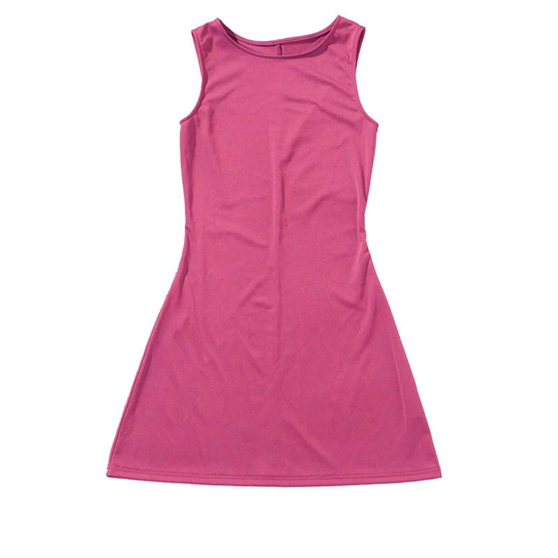 Woman Dress Sleeveless Knit Slim A-Line Female O-Neck Seveless Mini Dresses Sheath 2024 Summer Clothing Streetwear Y2K Qtraf2411 - flohmarkt-deutschland.shop