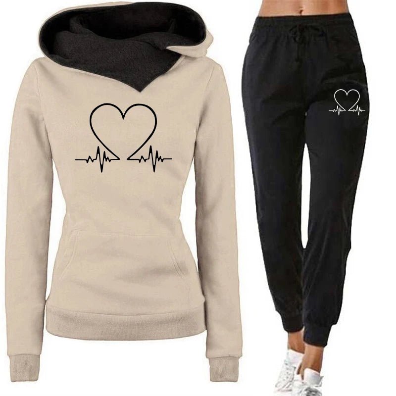 Woman Tracksuit Two Piece Set Winter Warm Hoodies+Pants Pullovers Sweatshirts Female Jogging Woman Clothing Sports Suit Outfits - flohmarkt-deutschland.shop