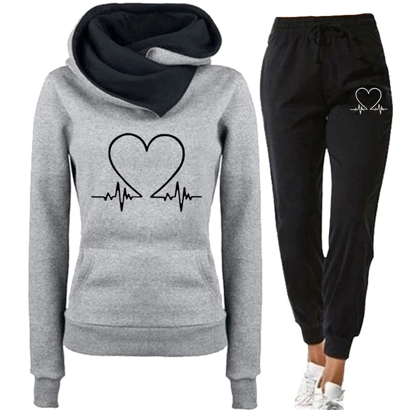 Woman Tracksuit Two Piece Set Winter Warm Hoodies+Pants Pullovers Sweatshirts Female Jogging Woman Clothing Sports Suit Outfits - flohmarkt-deutschland.shop