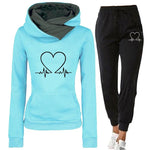 Woman Tracksuit Two Piece Set Winter Warm Hoodies+Pants Pullovers Sweatshirts Female Jogging Woman Clothing Sports Suit Outfits - flohmarkt-deutschland.shop