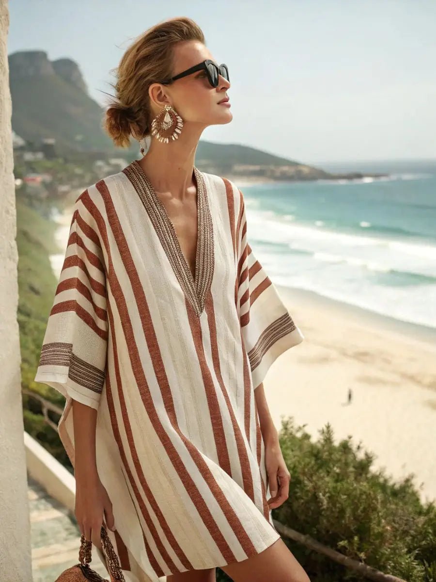 Women's 2025 Summer V-Neck Floral Print Loose Beach Dress, Casual Holiday Maxi Vestidos De Verano(72 characters) - flohmarkt-deutschland.shop