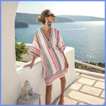 Women's 2025 Summer V-Neck Floral Print Loose Beach Dress, Casual Holiday Maxi Vestidos De Verano(72 characters) - flohmarkt-deutschland.shop