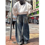 Women's Blue Y2k Oversize Jeans Harajuku Vintage Wide Leg Denim Trousers American Retro 2000s Style Boyfriend Jeans Pants Autumn - flohmarkt-deutschland.shop
