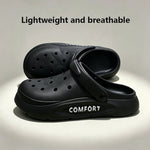 Women's Men's Slippers Summer Anti-Slip Couple Hollow Covered Toe Indoor Outdoor Casual Thick Bottom Sandals for Home Adults - flohmarkt-deutschland.shop