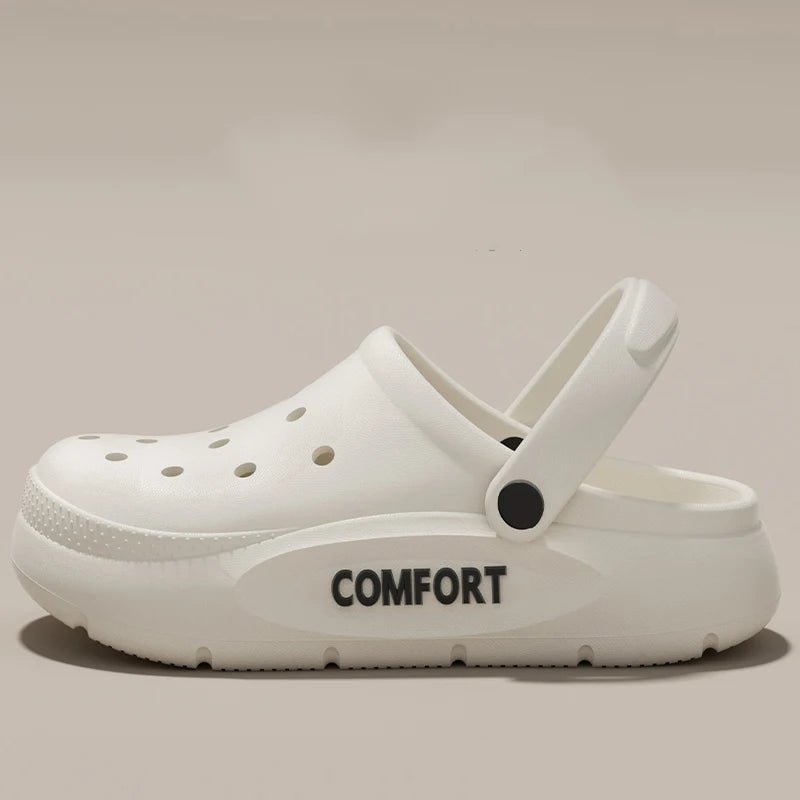 Women's Men's Slippers Summer Anti-Slip Couple Hollow Covered Toe Indoor Outdoor Casual Thick Bottom Sandals for Home Adults - flohmarkt-deutschland.shop