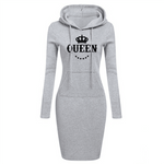 Women's Slim Hoodie Dress Dress Casual Knee Skirt Hoodie High Quality Hooded Sweatshirt Casual Women's Queen Hoodie Skirt - flohmarkt-deutschland.shop