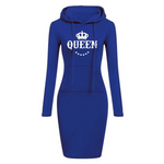 Women's Slim Hoodie Dress Dress Casual Knee Skirt Hoodie High Quality Hooded Sweatshirt Casual Women's Queen Hoodie Skirt - flohmarkt-deutschland.shop