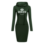 Women's Slim Hoodie Dress Dress Casual Knee Skirt Hoodie High Quality Hooded Sweatshirt Casual Women's Queen Hoodie Skirt - flohmarkt-deutschland.shop