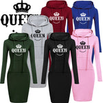 Women's Slim Hoodie Dress Dress Casual Knee Skirt Hoodie High Quality Hooded Sweatshirt Casual Women's Queen Hoodie Skirt - flohmarkt-deutschland.shop