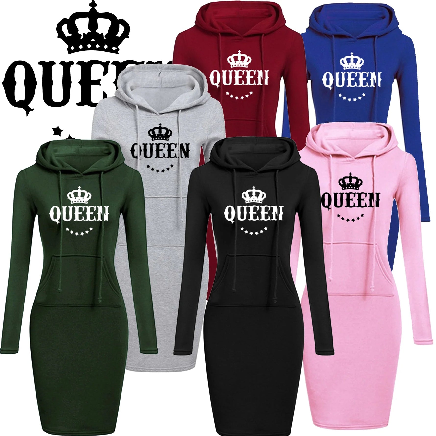 Women's Slim Hoodie Dress Dress Casual Knee Skirt Hoodie High Quality Hooded Sweatshirt Casual Women's Queen Hoodie Skirt - flohmarkt-deutschland.shop