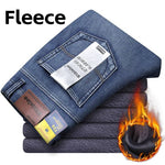 Wthinlee New Business Men's Jeans Casual Straight Stretch Fashion Classic Blue Black Work Denim Pant Trousers Male Clothing - flohmarkt-deutschland.shop
