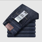 Wthinlee New Business Men's Jeans Casual Straight Stretch Fashion Classic Blue Black Work Denim Pant Trousers Male Clothing - flohmarkt-deutschland.shop