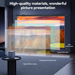 XIAOHUI Anti-light Thick HD Projector Screen 16:9 No-hole Wall-mounted Home Projection Screen 60/72/84/92/100/110/120/133inch - flohmarkt-deutschland.shop