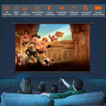 XIAOHUI Anti-light Thick HD Projector Screen 16:9 No-hole Wall-mounted Home Projection Screen 60/72/84/92/100/110/120/133inch - flohmarkt-deutschland.shop