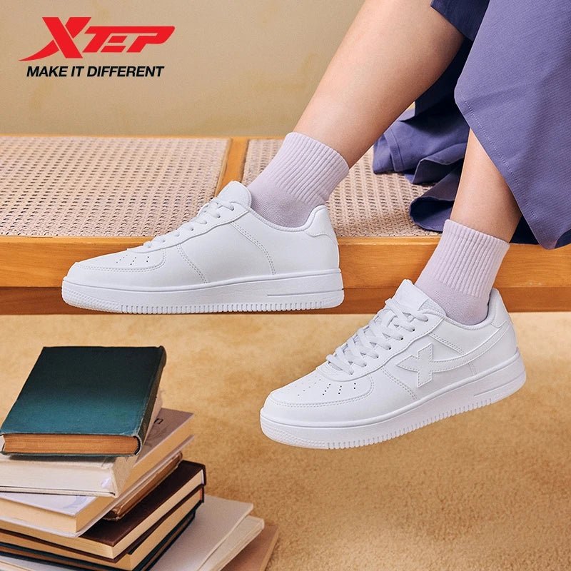 Xtep White Sneakers Female 2026 Spring Couples Versatile Trendy Casual Thick-soled Increase Sports Women Shoes 874118319851 - flohmarkt-deutschland.shop