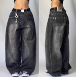 Y2K American New Fashion Tiger Print Loose Jeans Women High Street Harajuku Wind Trend Casual Joker High Waist Wide Leg Pants - flohmarkt-deutschland.shop