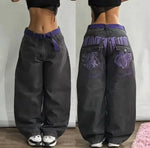 Y2K American New Fashion Tiger Print Loose Jeans Women High Street Harajuku Wind Trend Casual Joker High Waist Wide Leg Pants - flohmarkt-deutschland.shop