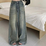 Y2K Loose Straight Leg Jeans Women Trousers Baggy Wide Fit Casual High Waist Retro Washed Vintage Style Women's jeans Jeans - flohmarkt-deutschland.shop