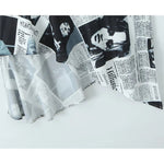 YENKYE New Women Newspaper Letter Print Irregular Hem Sling Dresses Fashion Backless Thin Straps With Chain Summer Sexy Dress - flohmarkt-deutschland.shop